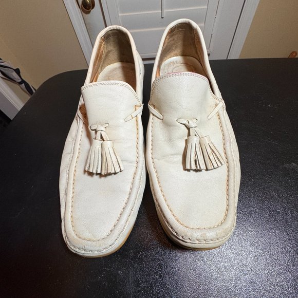 Bally size 9.5 cream mens leather shoes with tassels main image 6